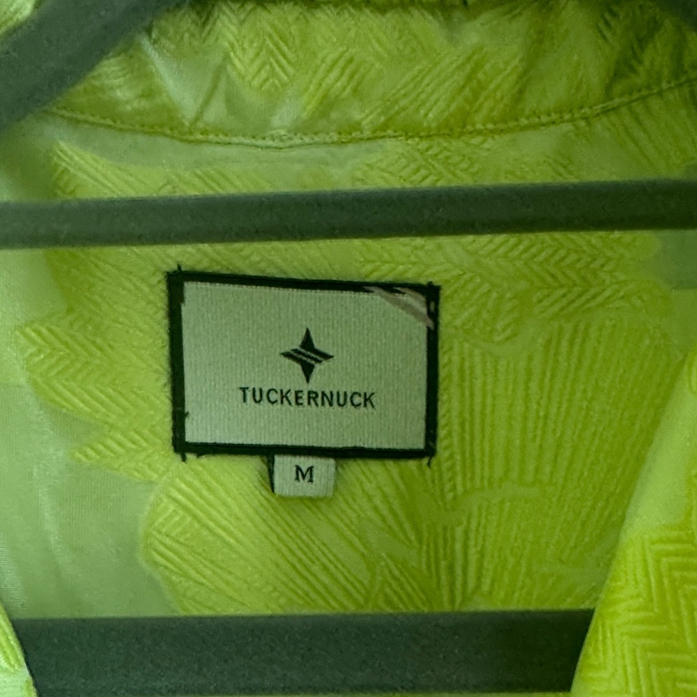 Tuckernuck Bright Lime Yellow Patterned Tiered Dr… - image 2